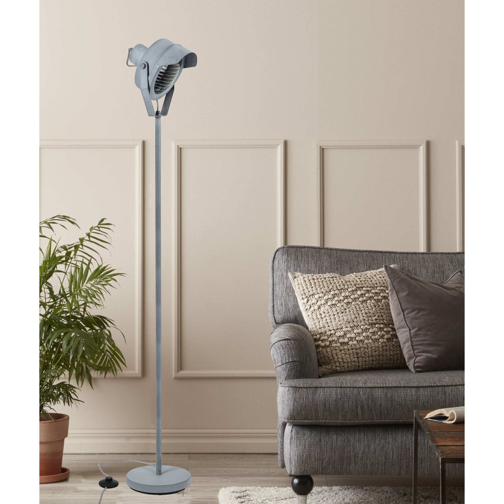 Moderne Leeslamp Stage staande vloerlamp grijs