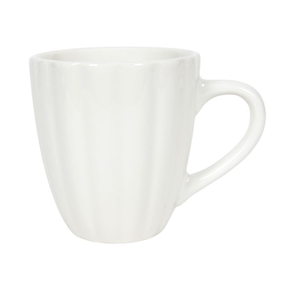 Mok 350ml Flower off white 6st | Svenska Living