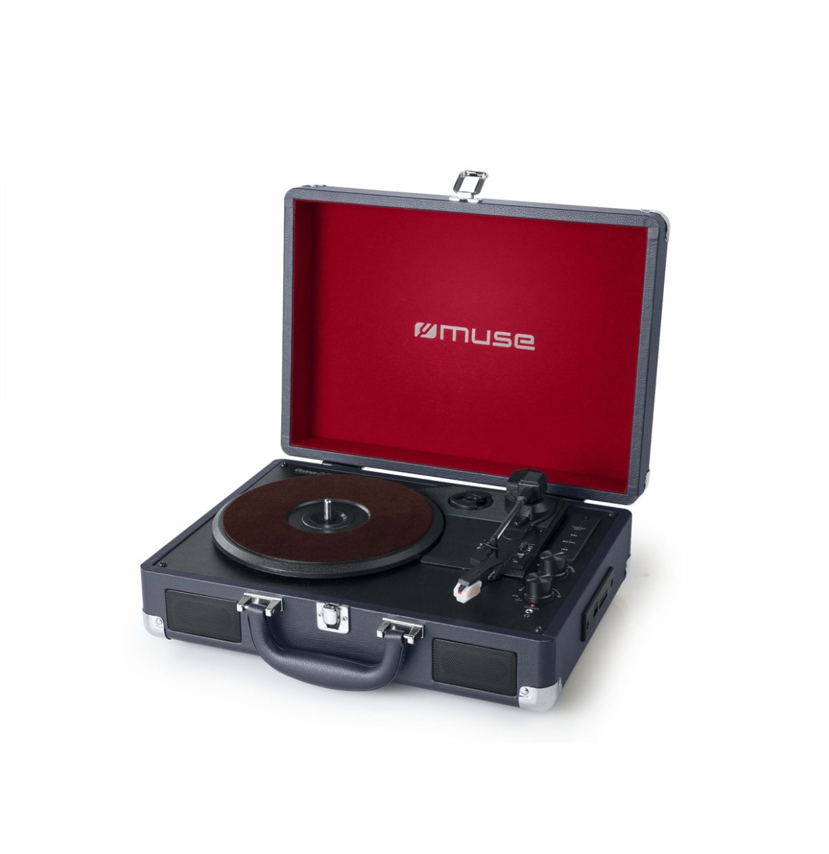 Muse Platenspeler Met Bluetooth - Donker Blauw | Fiftiesstore