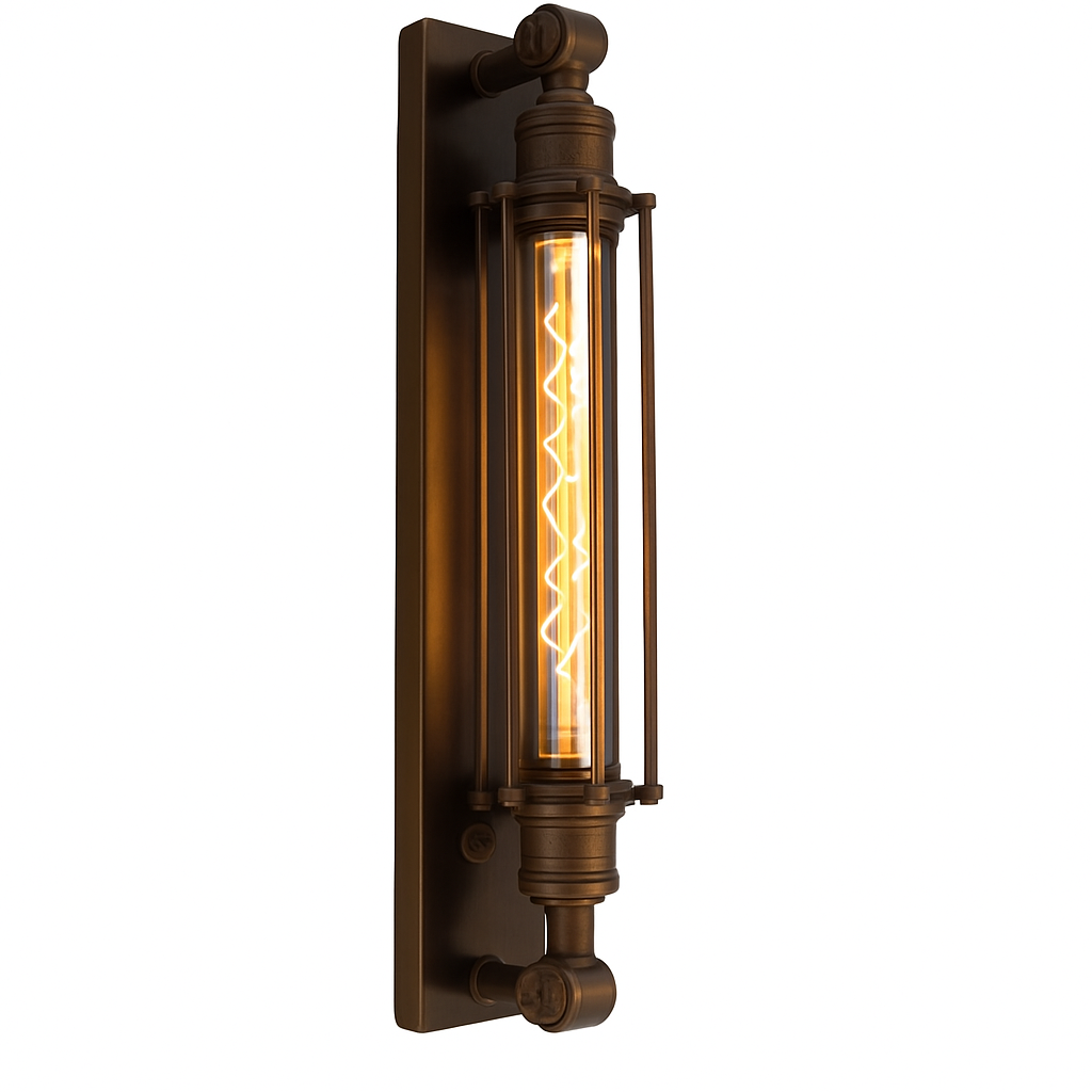 Muurlamp Astor Antiek Donker Messing