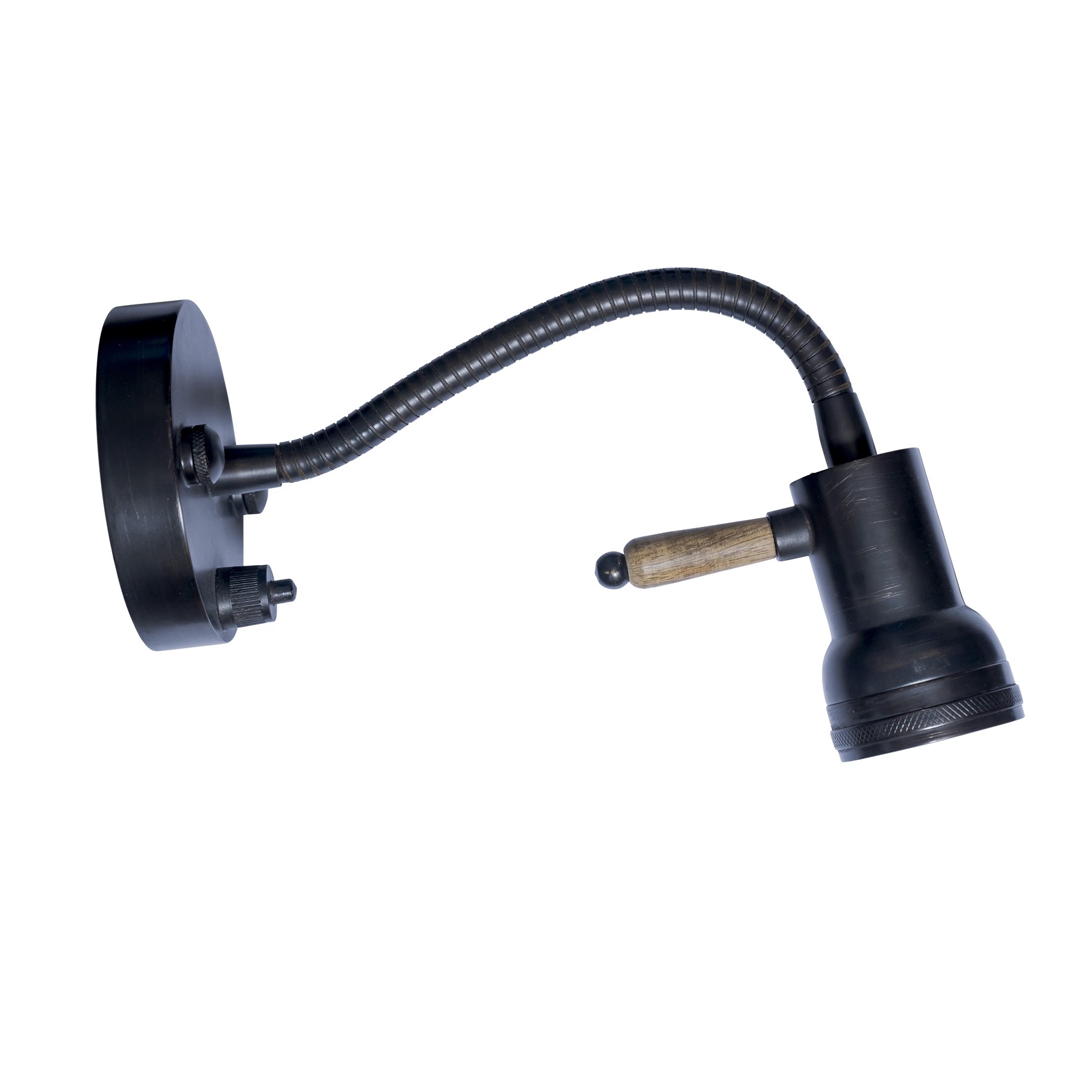 Muurlamp Twister Antiek Zwart
