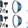 Nanlite Forza 60B II LED Bi-Color Dual Kit (met lightstand en softbox)