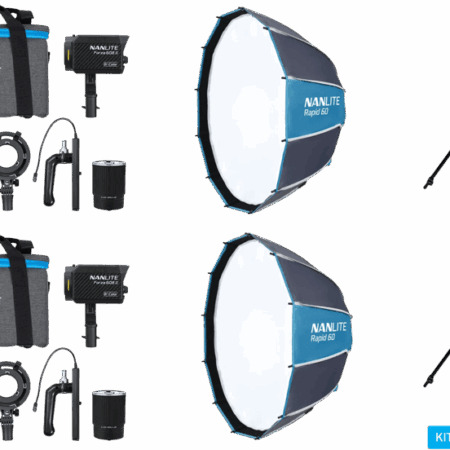 Nanlite Forza 60B II LED Bi-Color Dual Kit (met lightstand en softbox)