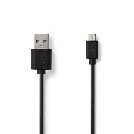 Micro USB kabel 2m zwart