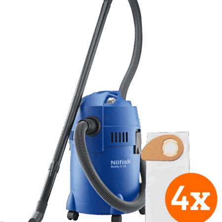 Nilfisk Buddy II 18 + Nilfisk Stofzakken voor Buddy II (4x)