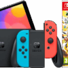 Nintendo Switch OLED Blauw Rood + Mario Party Jamboree
