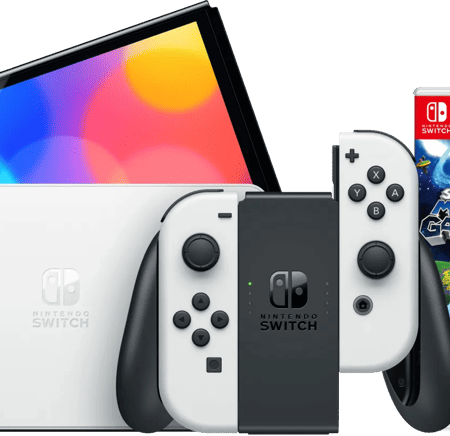 Nintendo Switch OLED Wit + Super Mario Galaxy 1+2