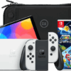 Nintendo Switch OLED Wit + Super Mario Galaxy 1+2 + BlueBuilt Beschermhoes
