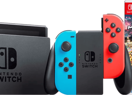 Nintendo Switch Rood/Blauw + Mario Kart 8 Deluxe