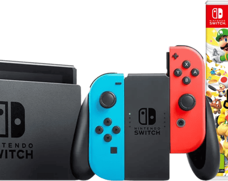 Nintendo Switch Rood/Blauw + Mario Party Jamboree