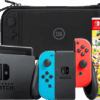 Nintendo Switch Rood/Blauw + Mario Party Jamboree + BlueBuilt Beschermhoes