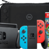 Nintendo Switch Rood/Blauw + Super Mario Bros. Wonder + BlueBuilt Beschermhoes