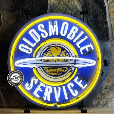 Oldsmobile Neon verlichting met Achterplaat - Ø60cm | Fiftiesstore