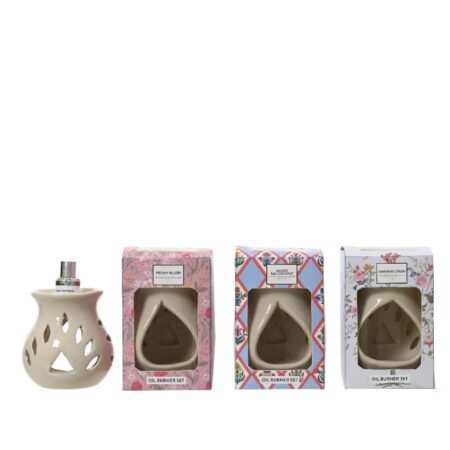 Oliebranderset keramiek 8.8x7.5x13cm | Decoris