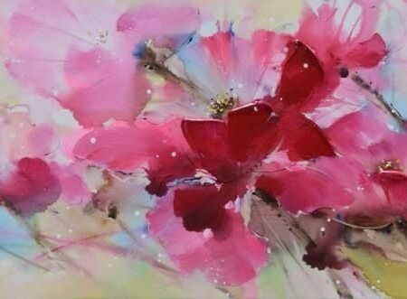 Olieverfschilderij 150 x 50 cm