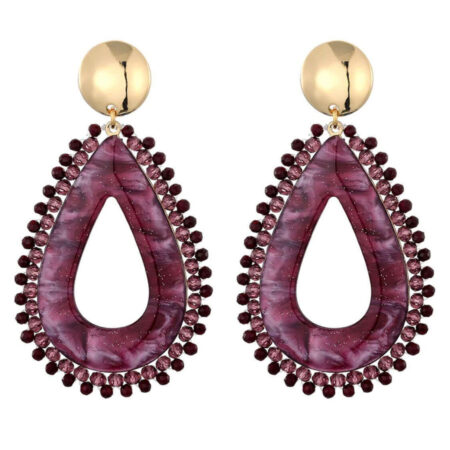 Oorbellen Chique Aubergine