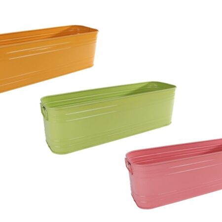 Opbergbakje Bente roze/groen/geel 3 assorti metaal