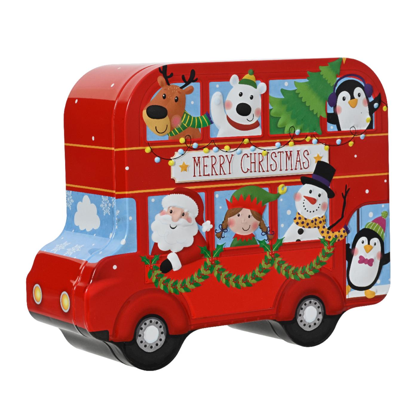 Opbergblik kerst bus 19x15