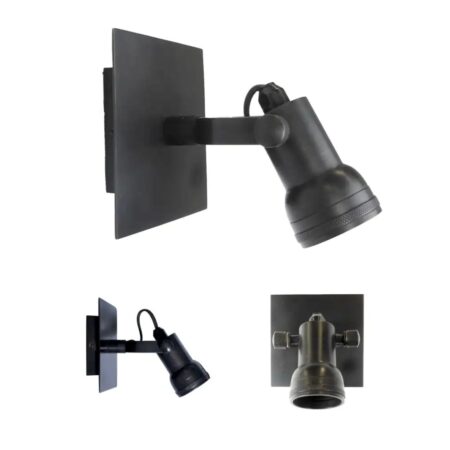 Opbouwspot Indigo Mini Antiek Gun Metal