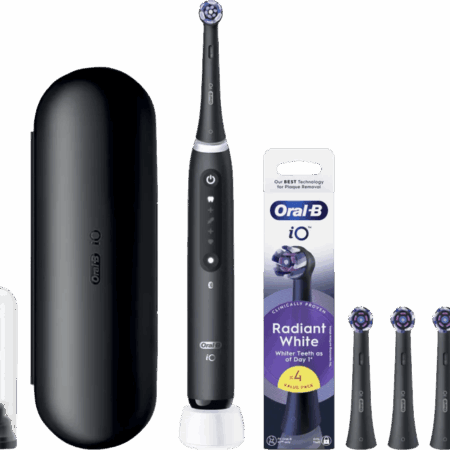 Oral-B iO 5N Zwart + 4 opzetborstels voor wittere tanden