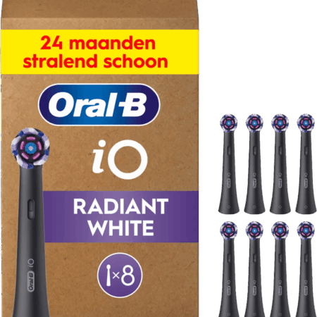 Oral-B iO Radiant White (8 stuks) Zwart