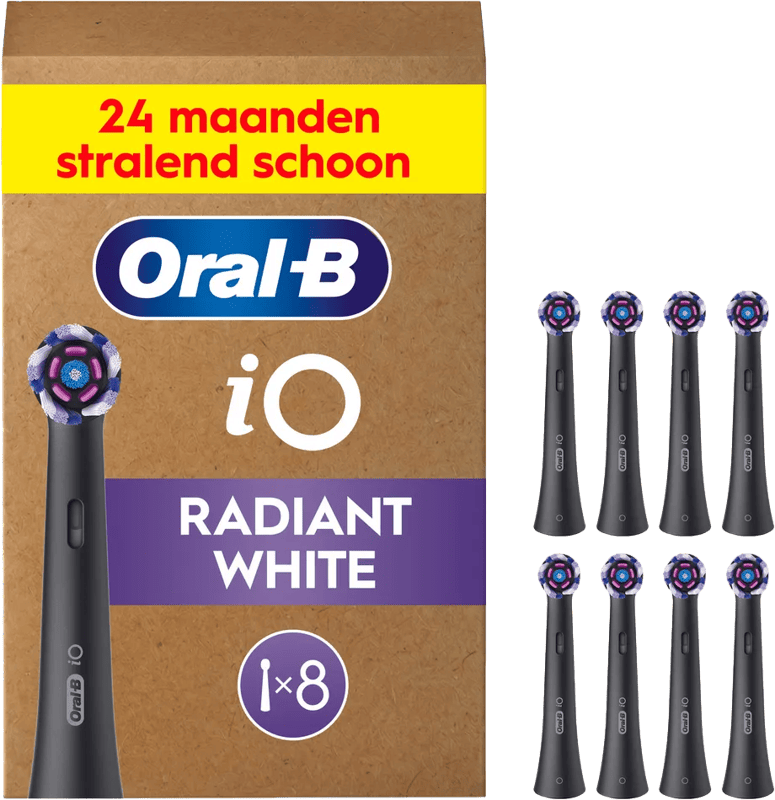 Oral-B iO Radiant White (8 stuks) Zwart