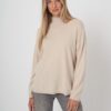 Organische kasjmier pullover met opstaande kraag