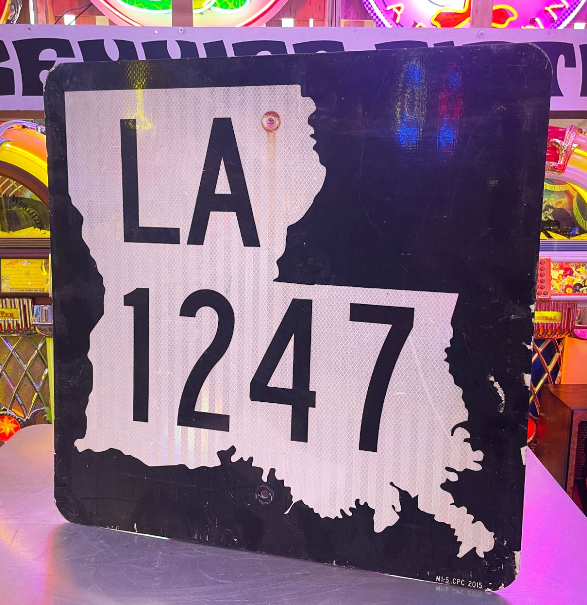 Origineel Amerikaans County Road Bord LA 1247 - 61 x 61 cm | The Dutch Pickers