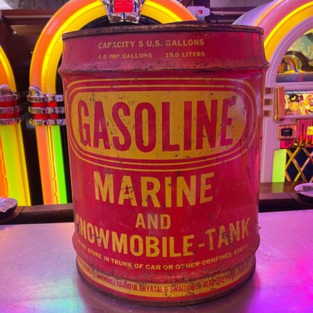 Origineel Vintage Gasoline Marine en Snowmobile Olieblik - USA | The Dutch Pickers