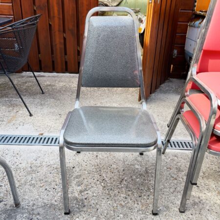 Originele Vintage Diner Stoel Glitter Grijs/Zilver | Fiftiesstore