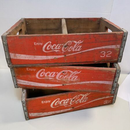 Originele Vintage Houten Coca-Cola Flessenkrat 2 Vakken | Coca-Cola