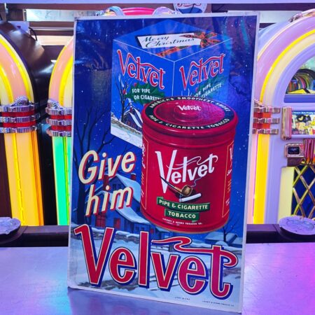 Originele Vintage Velvet Tobacco Kartonnen Display - USA - Jaren '40/'50 | The Dutch Pickers