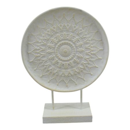 Ornament metaal crème 35x12x46
