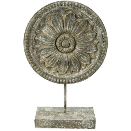 Ornament rond Incus L grijs