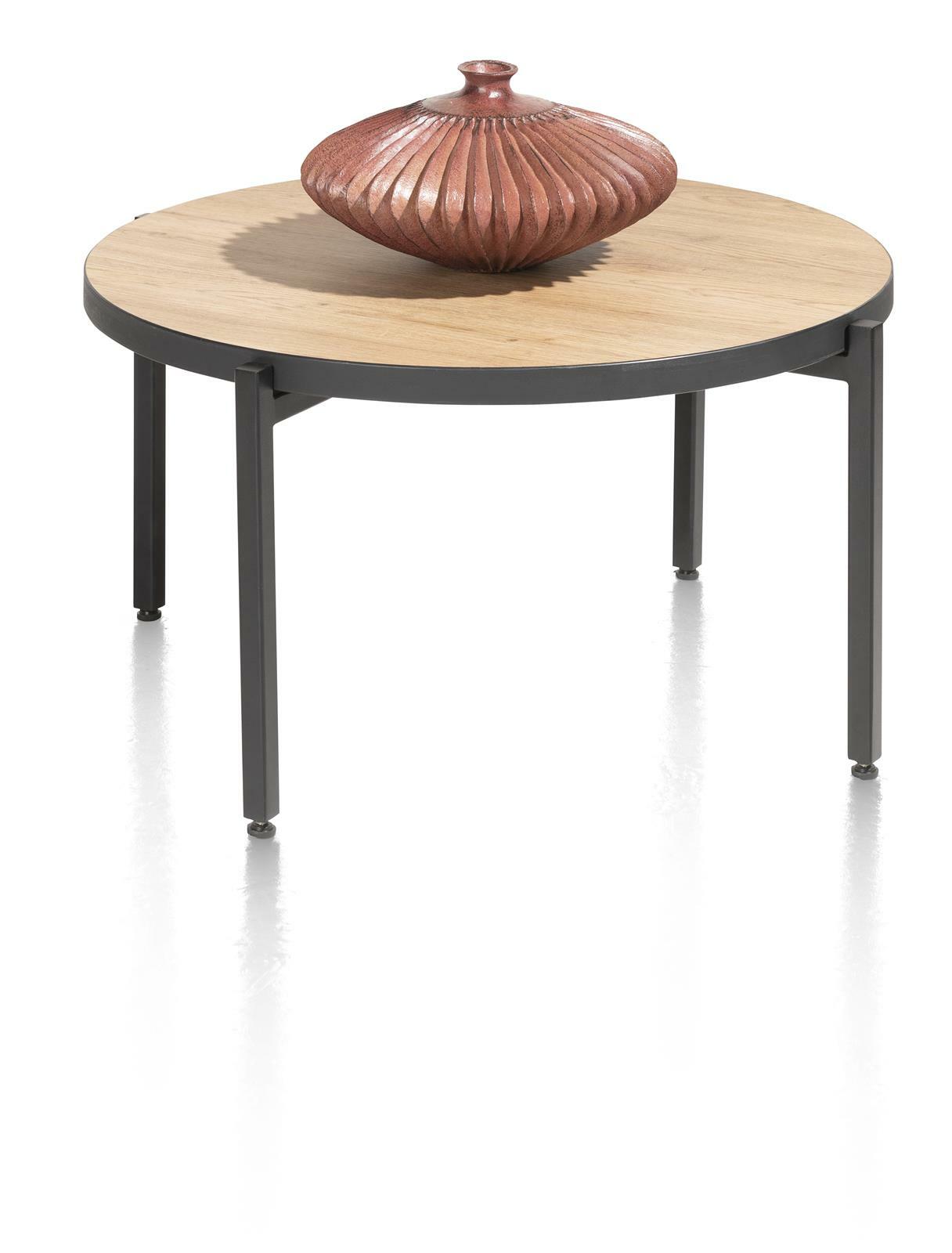 Ostrava salontafel rond 64 cm. - met omkeerbaar blad