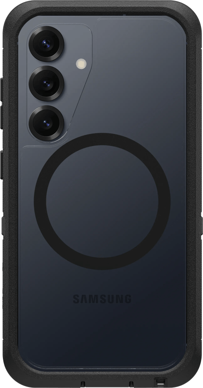 OtterBox Defender Samsung Galaxy S25 Back Cover met Magneet Transparant met Zwarte Rand