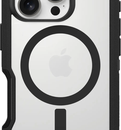 OtterBox Defender XT iPhone 16 Pro Back Cover met MagSafe Magneet Transparant Zwarte Rand