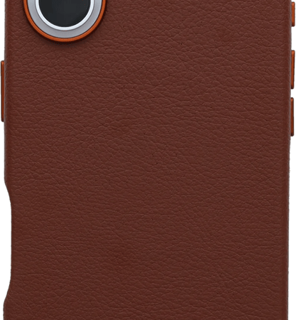 OtterBox Symmetry Apple iPhone 16 Back Cover met MagSafe Magneet Leer Bruin