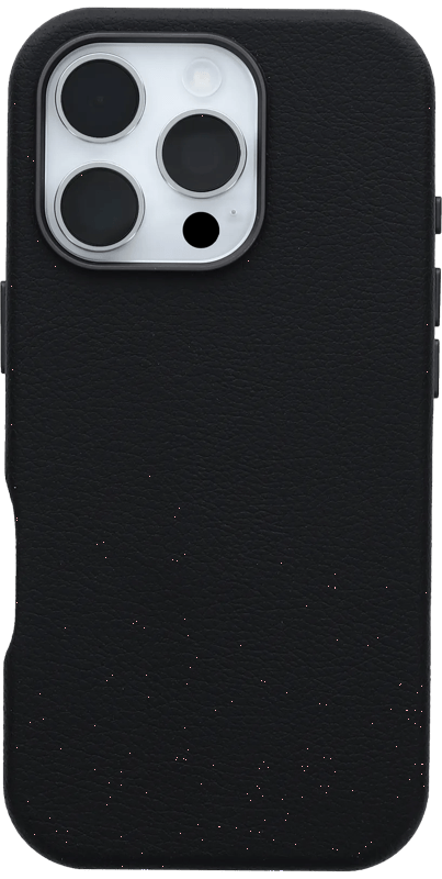 OtterBox Symmetry Apple iPhone 16 Back Cover met MagSafe Magneet Leer Zwart