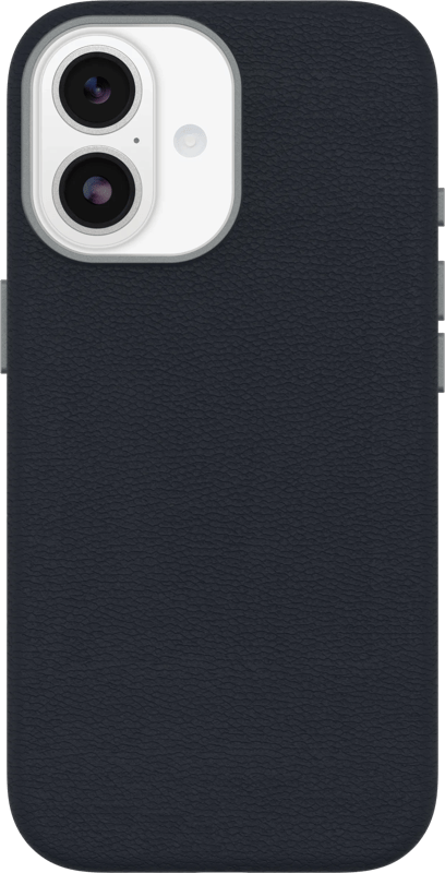 OtterBox Symmetry iPhone 17 Back Cover met MagSafe Magneet Leer Blauw