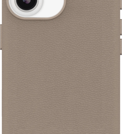OtterBox Symmetry iPhone 17 Back Cover met MagSafe Magneet Leer Grijs
