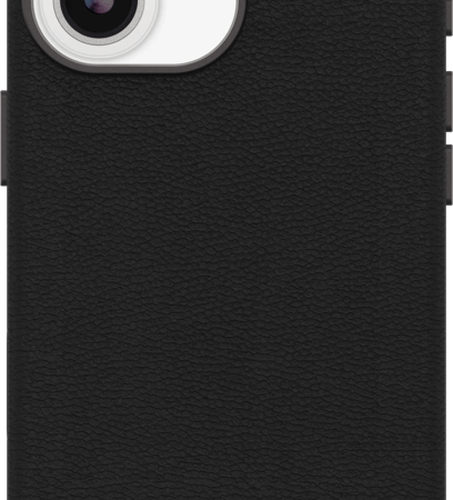 OtterBox Symmetry iPhone 17 Back Cover met MagSafe Magneet Leer Zwart