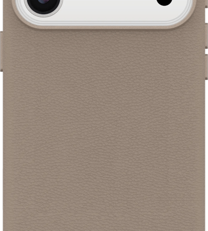 OtterBox Symmetry iPhone 17 Pro Max Back Cover met MagSafe Magneet Leer Grijs