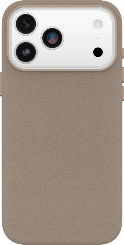 OtterBox Symmetry iPhone 17 Pro Max Back Cover met MagSafe Magneet Leer Grijs