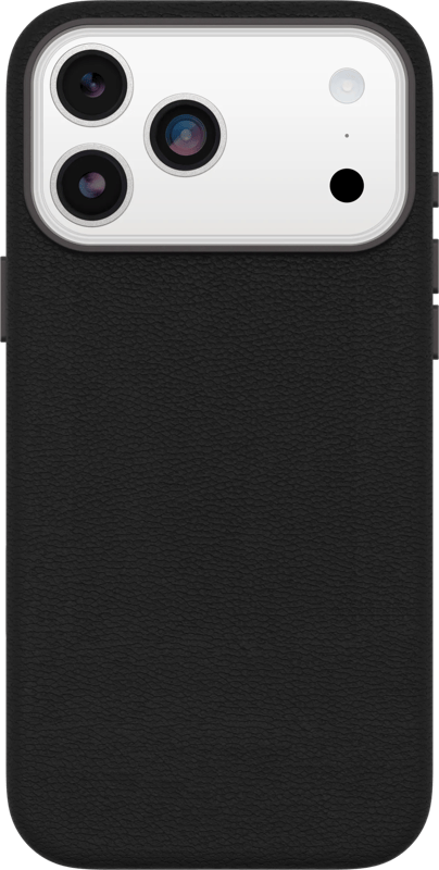 OtterBox Symmetry iPhone 17 Pro Max Back Cover met MagSafe Magneet Leer Zwart