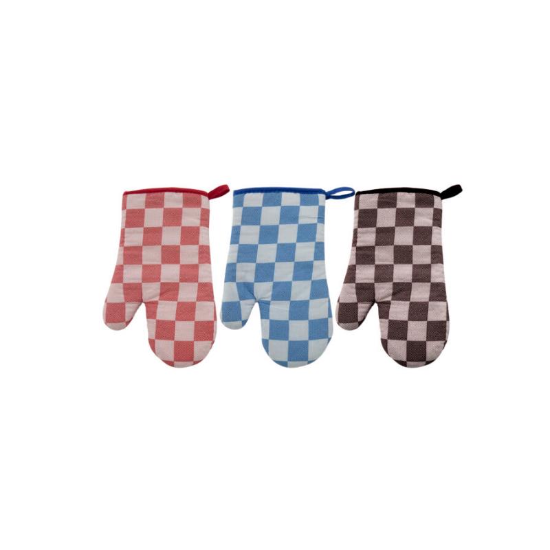 Ovenwant katoen ruit 17x28cm | Merkloos