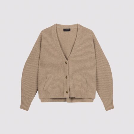 Oversized v-hals vest met functionele zakken