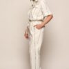 Paige Print Broek Offwhite / Zwart Maxi