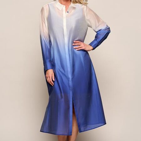 Paloma Tuniek Offwhite / Kobalt Maxi