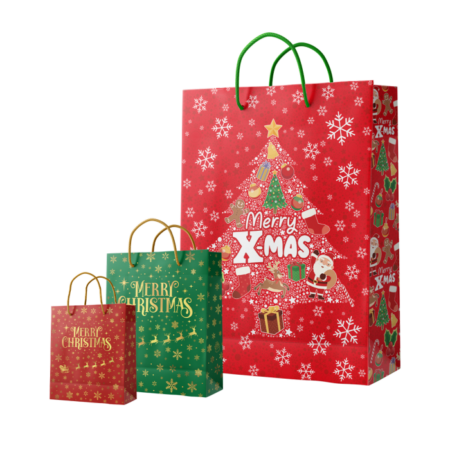 Papieren kersttas XL